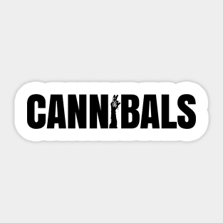 CANNIBALS - Black Logo Sticker